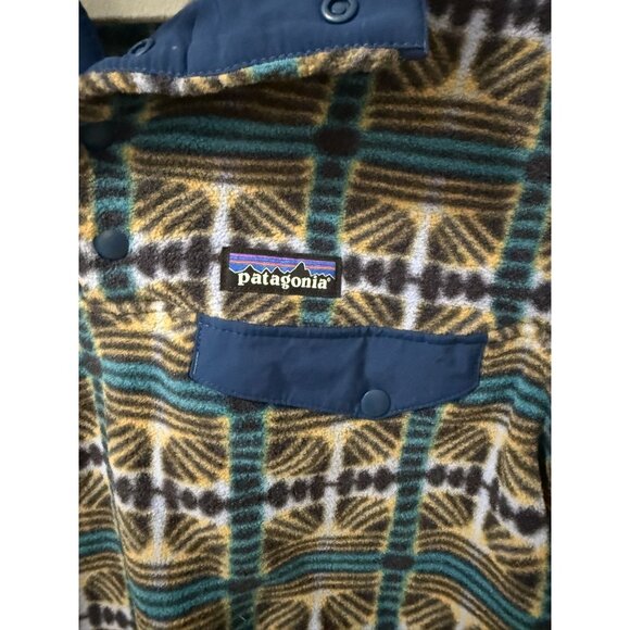 PATAGONIA LIGHTWEIGHT SYNCHILLA SNAP-T FLEECE PULLOVER women’s turquoise size S - Picture 10 of 11